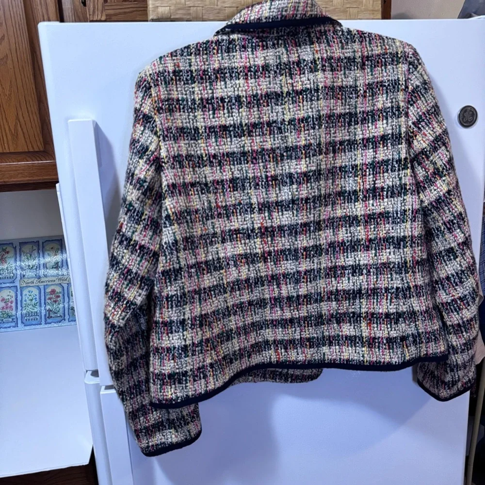 Talbots Cafe Tweed Jacket Blazer Multicolor size 12 - Picture 11 of 14